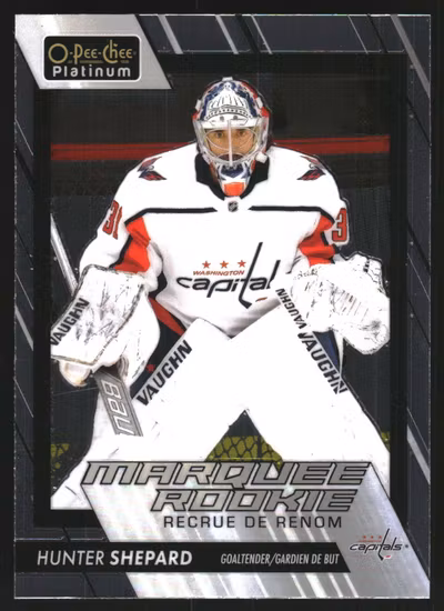 2023-24 O-Pee-Chee Platinum #258 Hunter Shepard RC (VV6-NHLCAPITALS)