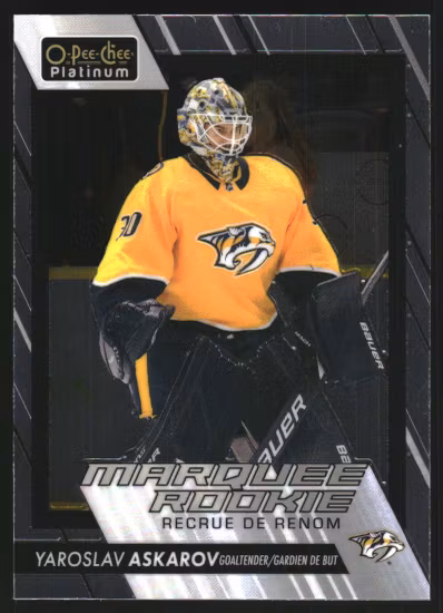 2023-24 O-Pee-Chee Platinum #230 Yaroslav Askarov RC (VV6-NHLPREDATORS)