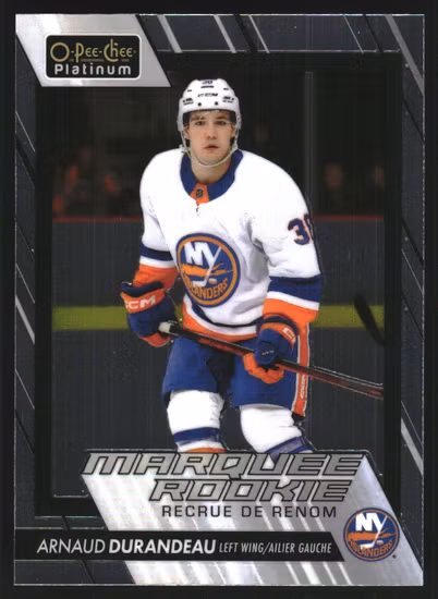 2023-24 O-Pee-Chee Platinum #206 Arnaud Durandeau RC (VV6-NHLISLANDERS)