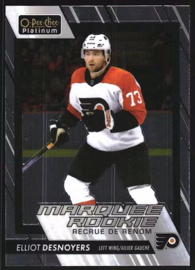 2023-24 O-Pee-Chee Platinum #216 Elliot Desnoyers RC (VV6-NHLFLYERS)
