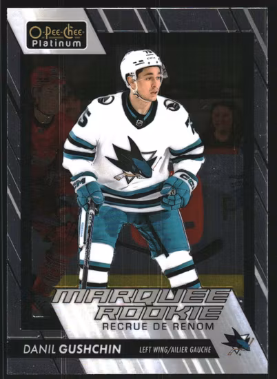2023-24 O-Pee-Chee Platinum #221 Danil Gushchin RC (VV6-NHLSHARKS)