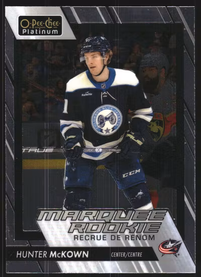 2023-24 O-Pee-Chee Platinum #211 Hunter McKown RC (VV6-NHLBLUEJACKETS)