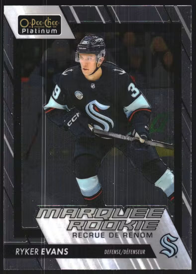 2023-24 O-Pee-Chee Platinum #289 Ryker Evans RC (VV6-NHLKRAKEN)
