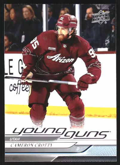 2024-25 Upper Deck #238 Cameron Crotty YG RC (VV5-NHLCOYOTES)