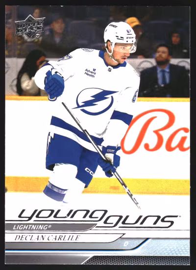 2024-25 Upper Deck #467 Declan Carlile YG RC (VV5-NHLLIGHTNING)