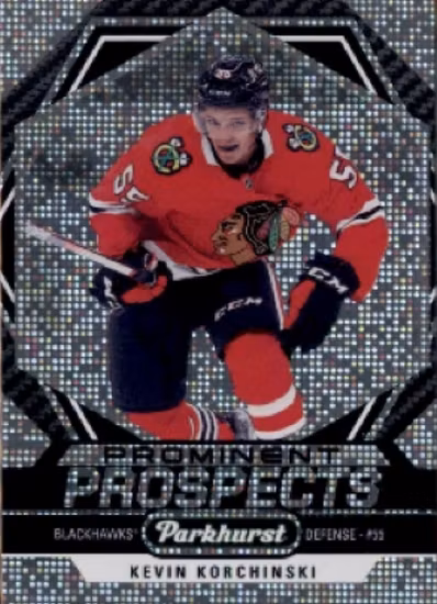 2023-24 Parkhurst Prominent Prospects #PPKK Kevin Korchinski (VV7-NHLBLACKHAWKS)