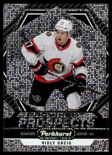 2023-24 Parkhurst Prominent Prospects #PPRG Ridly Greig (VV7-NHLSENATORS)