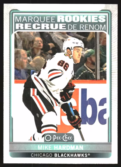2021-22 O-Pee-Chee #639 Mike Hardman RC (VV7-NHLBLACKHAWKS)