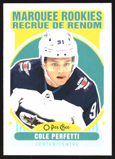 2021-22 O-Pee-Chee Retro #613 Cole Perfetti (VV8-NHLJETS)