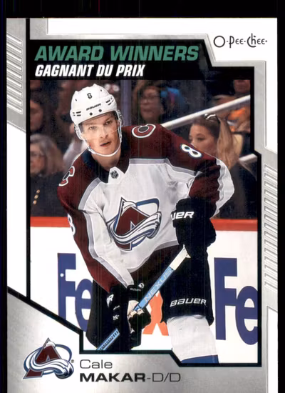 2020-21 O-Pee-Chee #603 Cale Makar AW (VV8-NHLAVALANCHE)