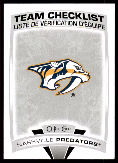 2019-20 O-Pee-Chee #567 Nashville Predators TC (VV8-NHLPREDATORS)
