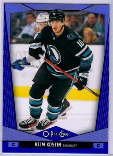 2024-25 O-Pee-Chee Blue #34 Klim Kostin (VV8-NHLSHARKS)