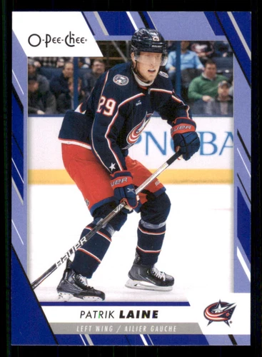 2023-24 O-Pee-Chee Blue #147 Patrik Laine (VV8-NHLBLUEJACKETS)