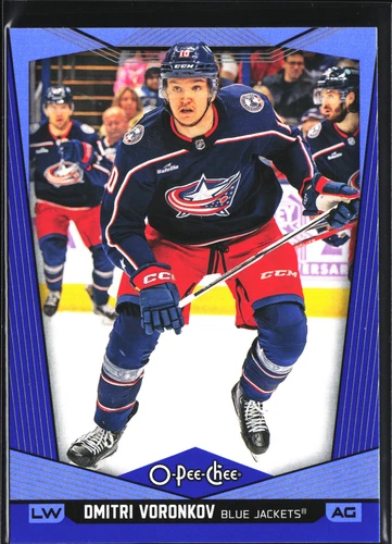 2024-25 O-Pee-Chee Blue #190 Dmitri Voronkov (VV8-NHLBLUEJACKETS)