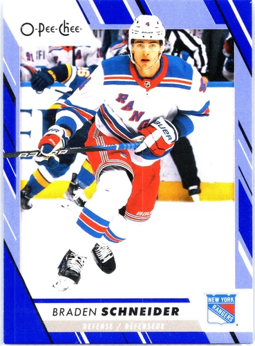 2023-24 O-Pee-Chee Blue #233 Braden Schneider (VV9-NHLRANGERS)