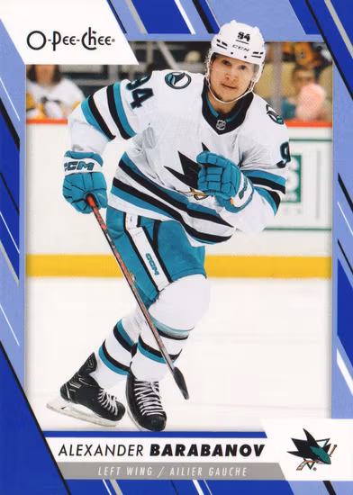 2023-24 O-Pee-Chee Blue #421 Alexander Barabanov (VV9-NHLSHARKS)