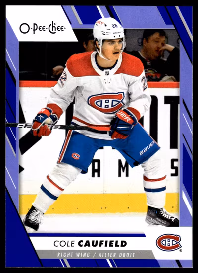 2023-24 O-Pee-Chee Blue #14 Cole Caufield (VV9-NHLCANADIENS)