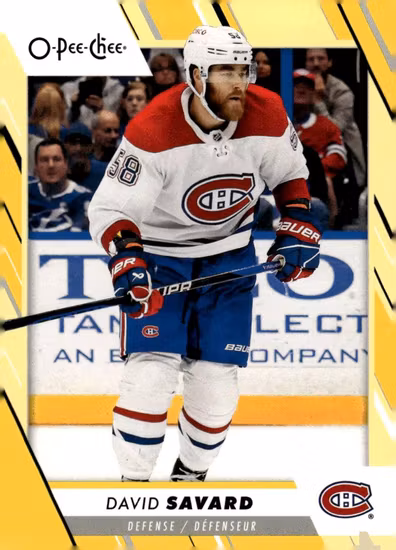 2023-24 O-Pee-Chee Yellow #333 David Savard (VV9-NHLCANADIENS)
