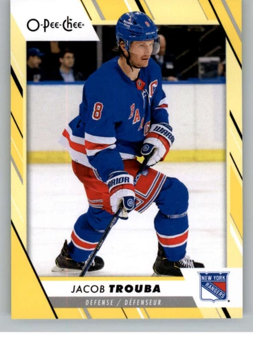 2023-24 O-Pee-Chee Yellow #431 Jacob Trouba (VV9-NHLRANGERS)