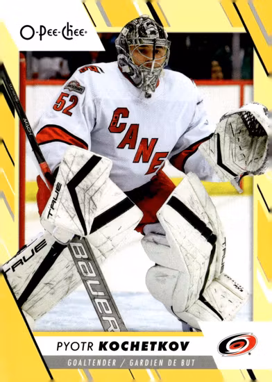 2023-24 O-Pee-Chee Yellow #63 Pyotr Kochetkov (VV9-NHLHURRICANES)