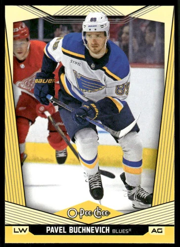 2024-25 O-Pee-Chee Yellow #348 Pavel Buchnevich (VV9-NHLBLUES)