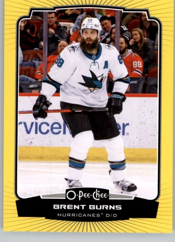 2022-23 O-Pee-Chee Yellow #21 Brent Burns (VV9-NHLHURRICANES)