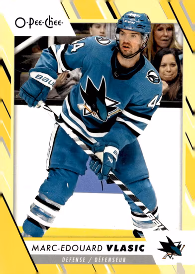 2023-24 O-Pee-Chee Yellow #356 Marc-Edouard Vlasic (VV9-NHLSHARKS)