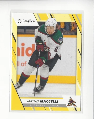2023-24 O-Pee-Chee Yellow #30 Matias Maccelli (VV10-NHLCOYOTES)