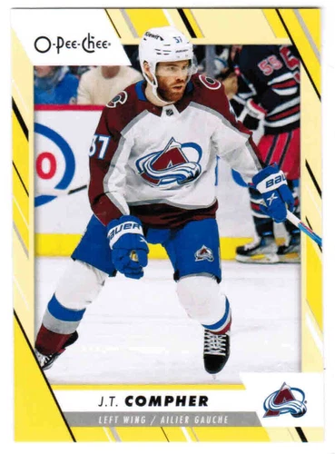 2023-24 O-Pee-Chee Yellow #31 J.T. Compher (VV10-NHLAVALANCHE)
