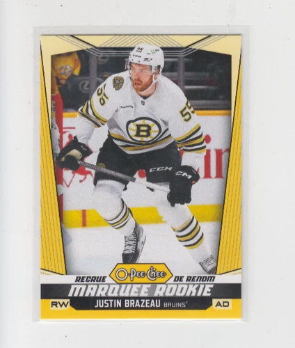 2024-25 O-Pee-Chee Yellow #582 Justin Brazeau (VV10-NHLBRUINS)
