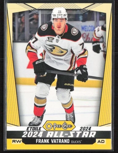 2024-25 O-Pee-Chee Yellow #502 Frank Vatrano (VV10-NHLDUCKS)