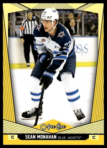 2024-25 O-Pee-Chee Yellow #96 Sean Monahan (VV10-NHLBLUEJACKETS)