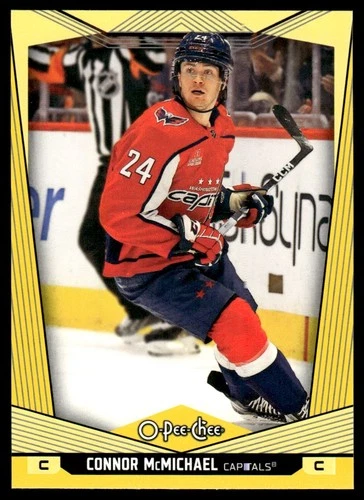 2024-25 O-Pee-Chee Yellow #139 Connor McMichael (VV10-NHLCAPITALS)