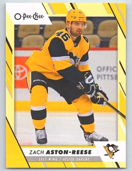 2023-24 O-Pee-Chee Yellow #489 Zach Aston-Reese (VV10-NHLPENGUINS)