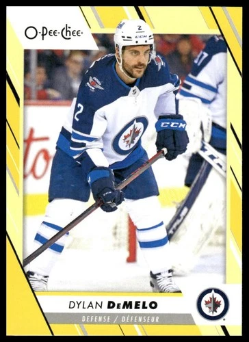 2023-24 O-Pee-Chee Yellow #470 Dylan DeMelo (VV10-NHLJETS)