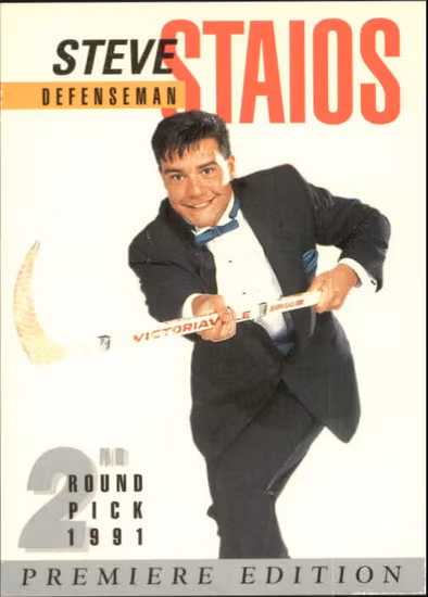 1991 Arena Draft Picks French #20 Steve Staios (VV10-NHLOTHERS)