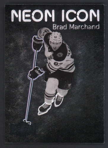 2021-22 Metal Universe Neon Icon #NI19 Brad Marchand (VV10-NHLBRUINS)