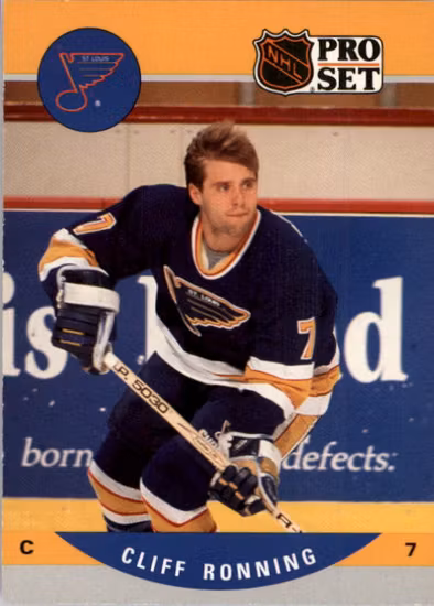 1990-91 Pro Set #526 Cliff Ronning (VV11-NHLBLUES)