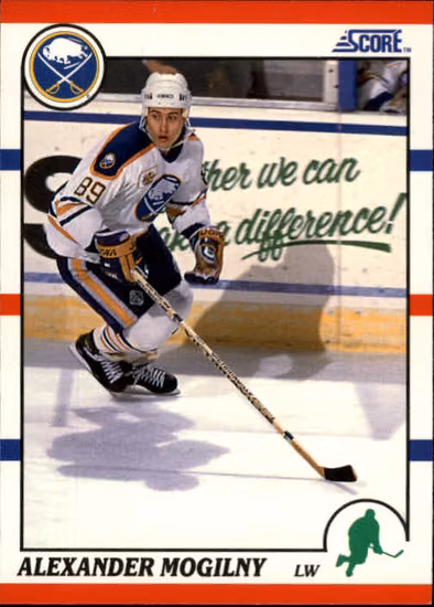 1990-91 Score #43 Alexander Mogilny RC (VV11-NHLSABRES)