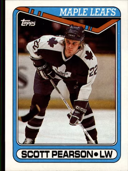 1990-91 Topps #356 Scott Pearson RC (VV11-NHLMAPLELEAFS)