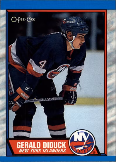 1989-90 O-Pee-Chee #182 Gerald Diduck RC (VV11-NHLISLANDERS)