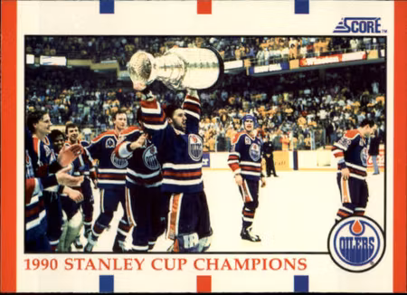 1990-91 Score #331 Edmonton Oilers Champs (VV11-NHLCANADIENS)