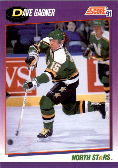 1991-92 Score American #72 Dave Gagner (VV11-NHLNORTHSTARS)