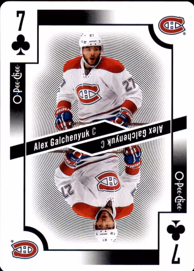 2017-18 O-Pee-Chee Playing Cards #7C Alex Galchenyuk (VV11-NHLCANADIENS)