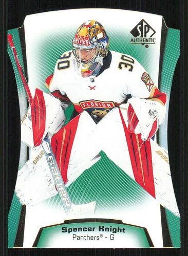 2021-22 SP Authentic Die Cuts Blue #DC16 Spencer Knight (VV12-NHLPANTHERS)