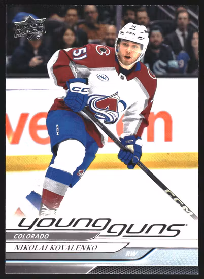2024-25 Upper Deck #466 Nikolai Kovalenko YG RC (VV12-NHLAVALANCHE)