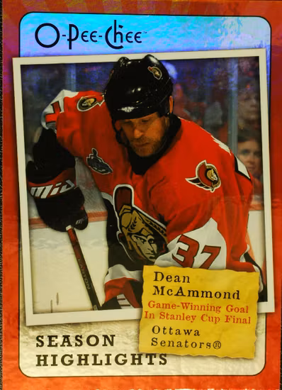 2007-08 O-Pee-Chee Season Highlights #SH12 Dean McAmmond (VV12-NHLSENATORS)
