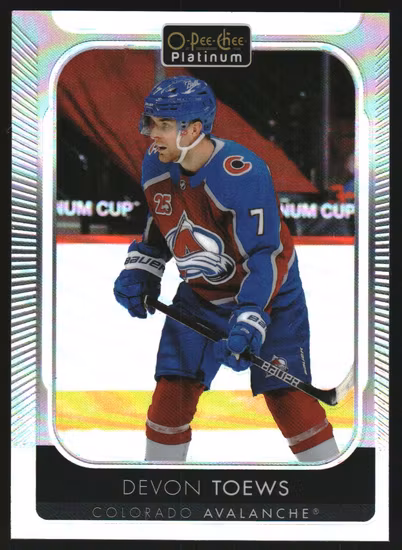 2021-22 O-Pee-Chee Platinum Rainbow #117 Devon Toews (VV12-NHLAVALANCHE)