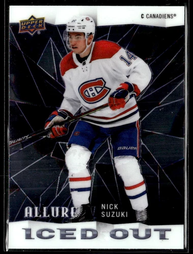 2020-21 Upper Deck Allure Iced Out #IO8 Nick Suzuki (VV14-NHLCANADIENS)