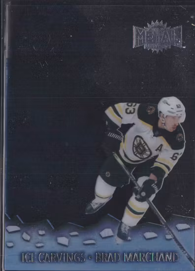 2021-22 Metal Universe Ice Carvings #IC4 Brad Marchand (VV14-NHLBRUINS)